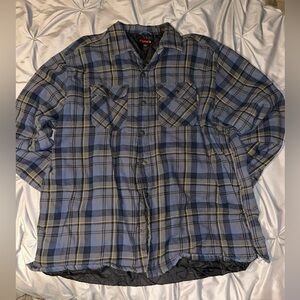 Wolverine Blue and Black Quilted Shirt XXL
